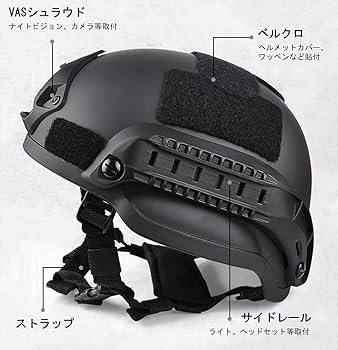 Amazon.co.jp: Ansimple タクティカルヘルメット サバゲー